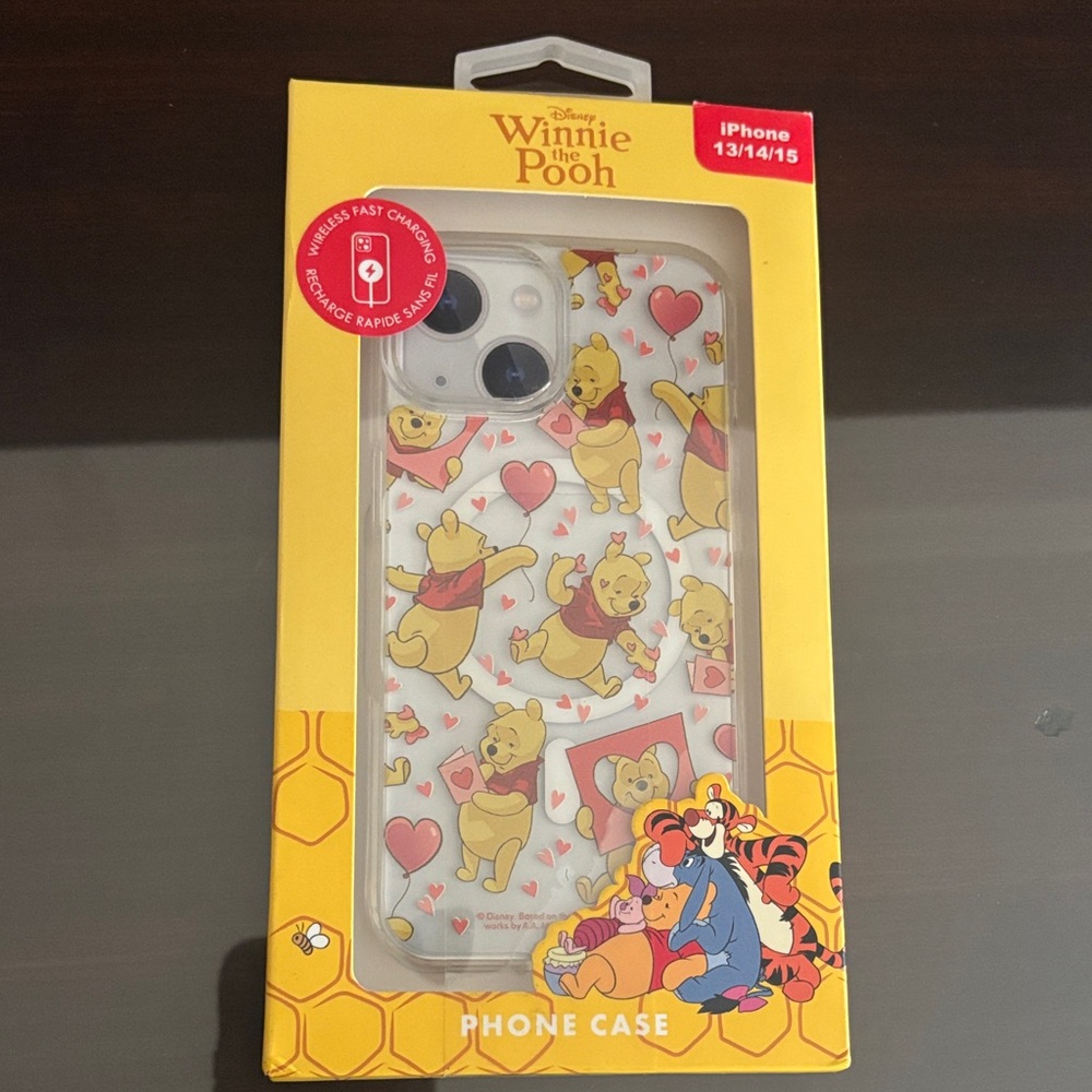 Disney Winnie the Pooh iPhone 13/14/14 Case with Wireless Fast Charging